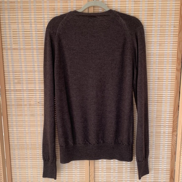 AllSaints Spitalfields Mens Brown Wool V Neck Long Sleeve Pullover Sweater , XXL - Picture 5 of 13